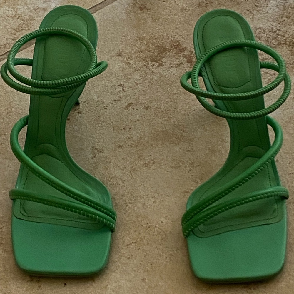 Schutz Shalla Gianni Green Heel Size 8